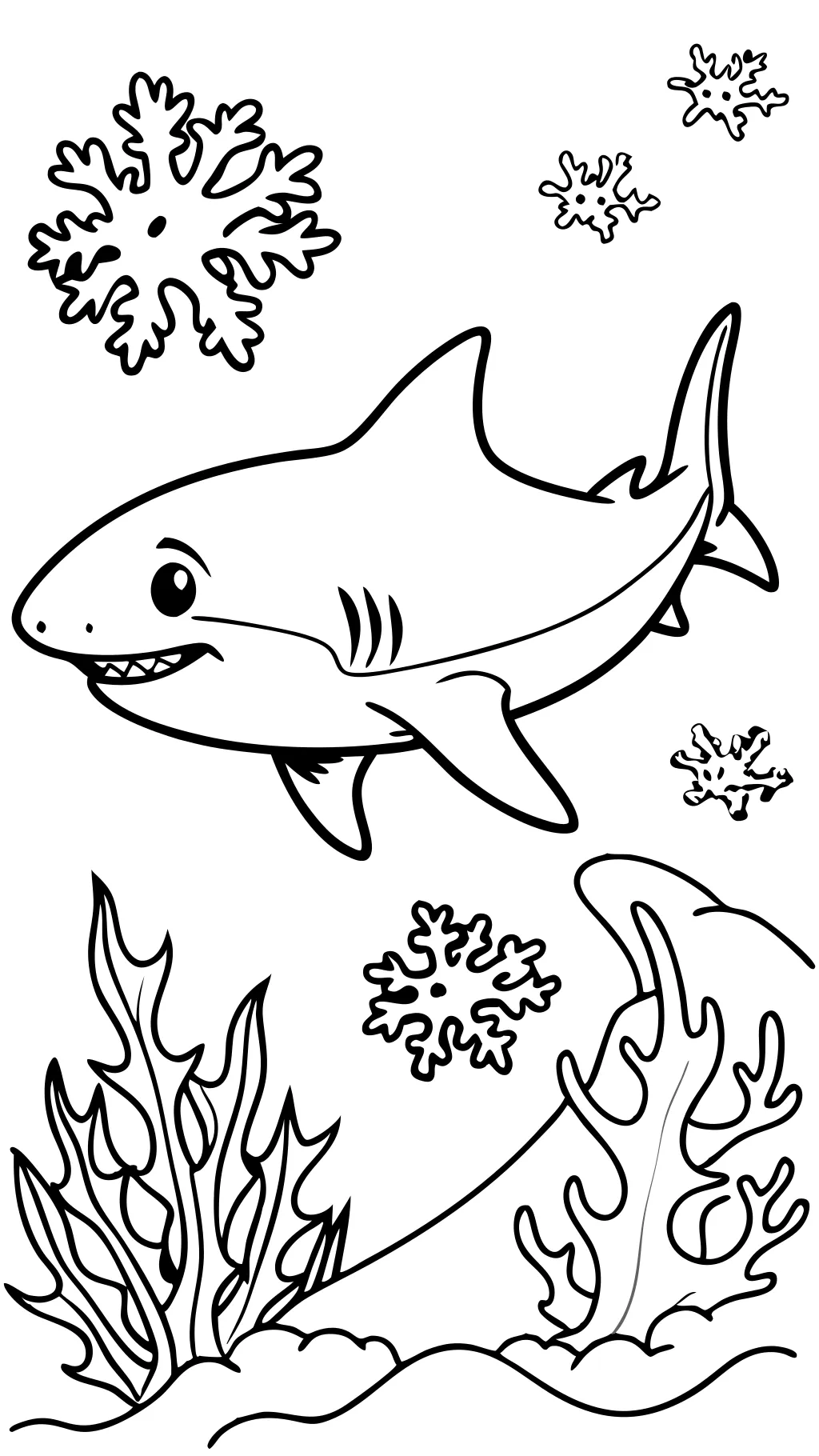 páginas para colorear de tiburones blancos